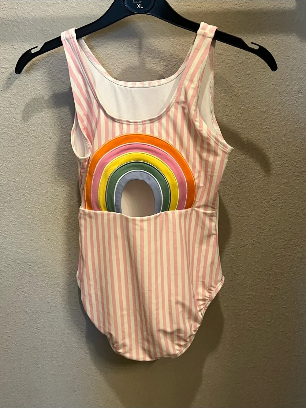 Hanna Andersson Rainbow Stripe One Piece Swimsuit Kids 12 Preppy Cruise Resort